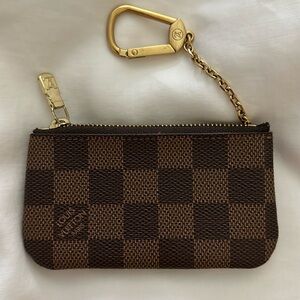 Louis Vuitton Key Pouch in Damier Ebene Canvas